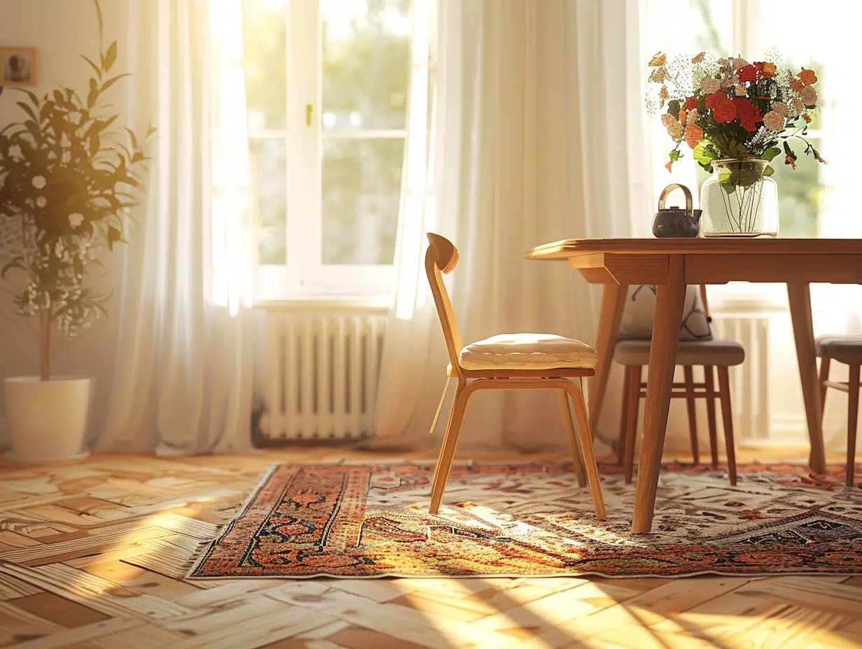 Optimisez votre espace avec un tapis de salle à manger facile à nettoyer : nos meilleures astuces