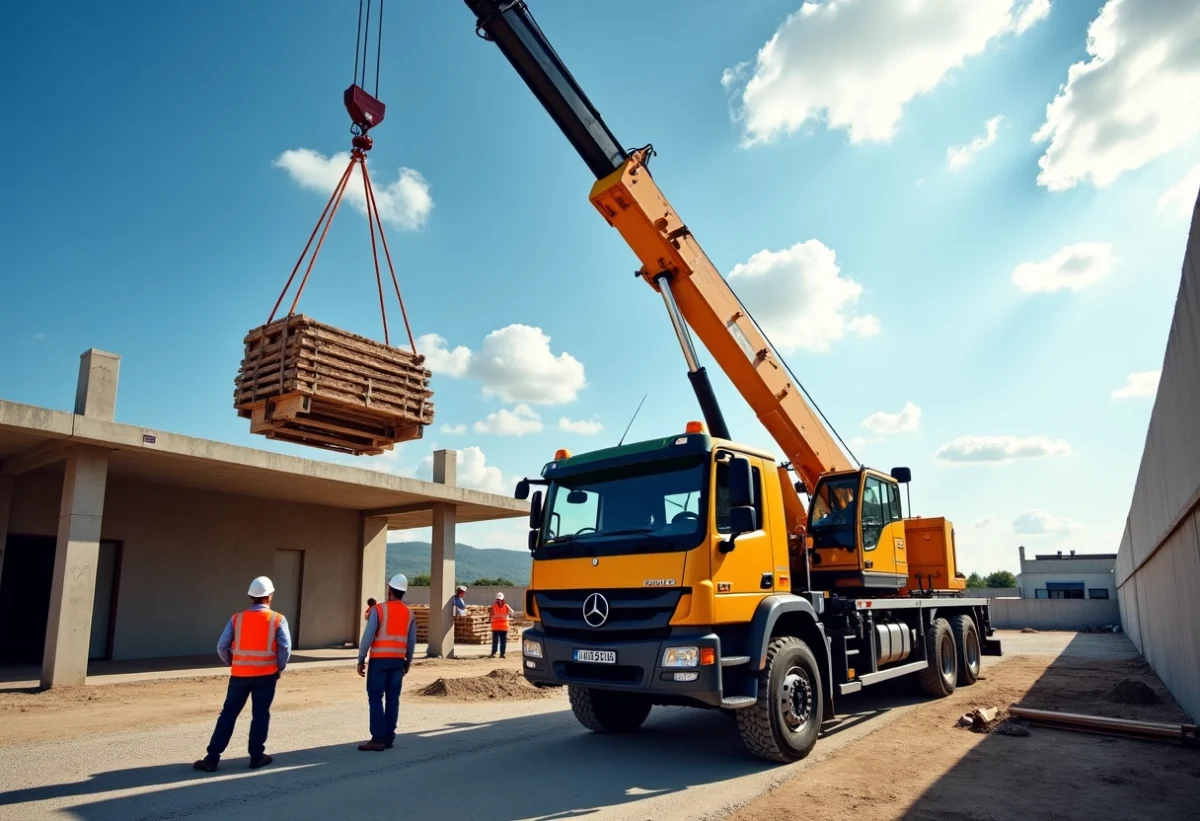 Les camions de levage pour vos chantiers vers Aubagne : une solution pratique